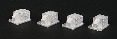 The N Scale Architect 20089 N Scale Roof HVAC (Air/Heating Unit) - Making A Scene(TM) -- Style 1 (Unpainted Metal Castings) pkg(4)
