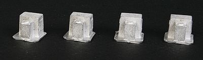 The N Scale Architect 20091 N Scale Roof HVAC (Air/Heating Unit) - Making A Scene(TM) -- Style 3 (Unpainted Metal Castings) pkg(4)