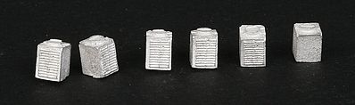 The N Scale Architect 20092 N Scale Roof HVAC (Air/Heating Unit) - Making A Scene(TM) -- Small (Unpainted Metal Castings) pkg(6)