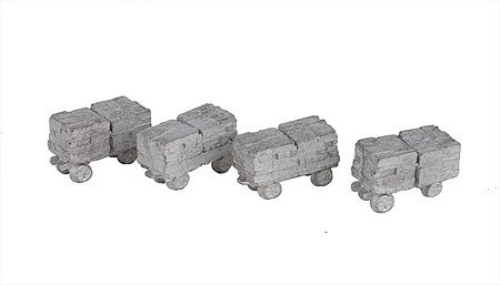 The N Scale Architect 20113 N Scale Brick Carts - Cast-Metal Kit -- pkg(4)