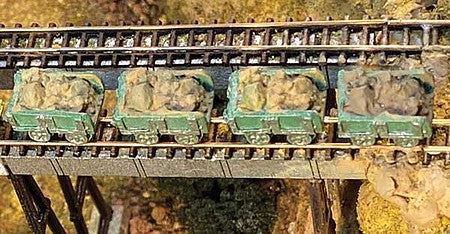 The N Scale Architect 20115 N Scale Brick Cart Train - Cast-Metal Kit -- Critter Locomotive, Driver, 3 Cars (unpainted)