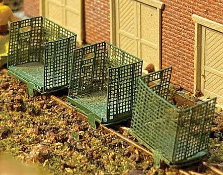 The N Scale Architect 20119 N Scale Kiln Carts - Etched-Metal Kit -- pkg(3)