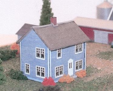 The N Scale Architect 30005 Z Scale Nansen Street Models - Division of N Scale Architect -- Farm House (Laser-Cut Wood Kit) - 1-1/2 x 7/8 x 1-9/16" 3.7 x 2.1 x 3.9cm