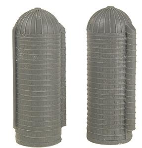 The N Scale Architect 30008 Z Scale Nansen Street Models - Division of N Scale Architect -- Farm Silos pkg(2) 2-9/16 x 7/8" Diameter 6.4 x 2.1cm Diameter