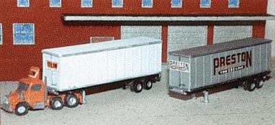 The N Scale Architect 30013 Z Scale Nansen Street Models - Division of N Scale Architect -- 40' Trailer/Containers (5 Different Decals) pkg(5)