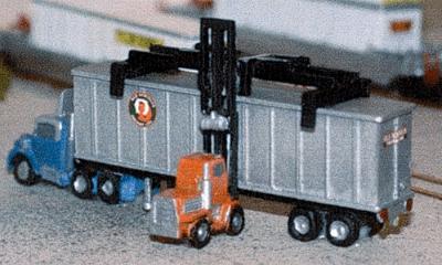 The N Scale Architect 30015 Z Scale Nansen Street Models - Division of N Scale Architect -- Truck Tractor & 40' Chassis pkg(2)
