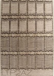 The N Scale Architect 30035 Z Scale Nansen Street Models Laser-Cut Self Stick Details -- Plank Stacks with Separator Webs pkg(6)