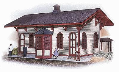 The N Scale Architect 40010 HO Scale Cranston Station -- Kit - 6-1/2 x 5-1/4 x 3" 16.5 x 13.3 x 7.6cm