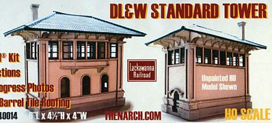 The N Scale Architect 40014 HO Scale Delaware, Lackawanna & Western Standard Concrete Tower -- Taskboard(R) Kit pkg(2) - 6 x 4 x 4-1/2" 15.2 x 10.2 x 11.4cm