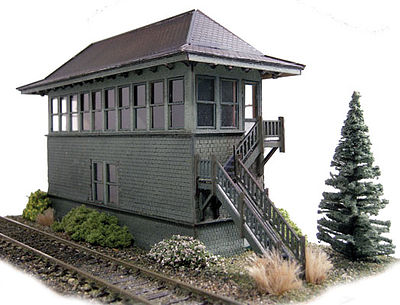 The N Scale Architect 40016 HO Scale New York Central System/Boston & Albany Standard Wooden Tower -- Laser-Cut Wood Kit - 7-1/2 x 2-3/4 x 4" 19.1 x 7 x 10.2cm