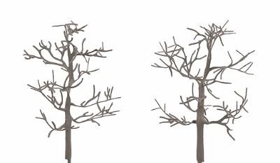 The N Scale Architect 60001 N Scale ForeGround(TM) Tree pkg(6) -- Winter Slumber