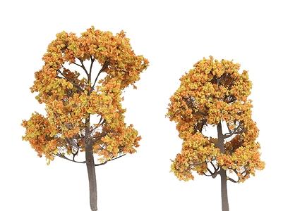 The N Scale Architect 60003 N Scale ForeGround(TM) Tree pkg(6) -- Fall Fiesta Ocher