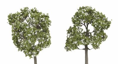The N Scale Architect 60008 N Scale ForeGround(TM) Tree pkg(6) -- Spring Blossom White