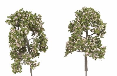 The N Scale Architect 60009 N Scale ForeGround(TM) Tree pkg(6) -- Spring Blossom Pink