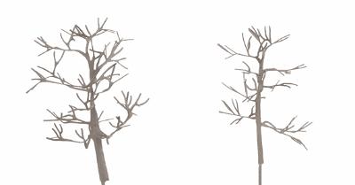 The N Scale Architect 60501 Z Scale ForeGround(TM) Tree pkg(6) -- Winter Slumber