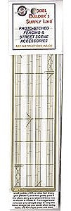 The N Scale Architect 61047 N Scale 5-Strand Stock Fence w/Gates & Corners - Model Builder's Supply Line -- Etched Brass Fencing, 300 Scale Feet