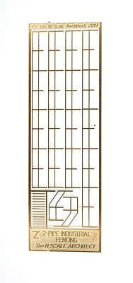 The N Scale Architect 61080 Z Scale Industrial 2-Pipe Railing with Stair Railing and Posts -- Etched-Brass Kit, 240 Scale Feet Total