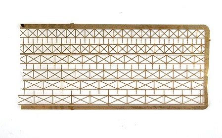 The N Scale Architect 61083 Z Scale Cross Bar Fence in Three Sizes -- Etched-Brass Kit, 420 Scale Feet Total