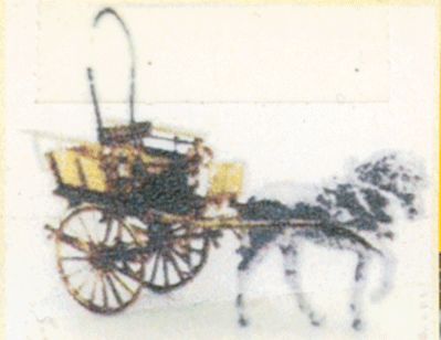 The N Scale Architect 90023 Z Scale Shire Scenes Horse-Drawn Wagon w/Horse & Lamp Jewels - Kit (Etched Metal) -- Surrey Trap