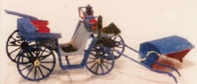 The N Scale Architect 90057 Z Scale Shire Scenes Horse-Drawn Wagon w/Horse & Lamp Jewels - Kit (Etched Metal) -- Central Park Carriage w/Separate Roof Canopy