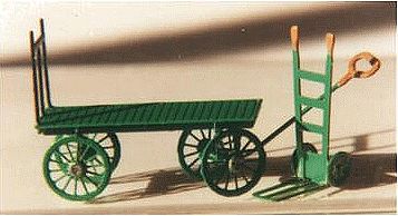 The N Scale Architect 96601 N Scale Shire Scenes Scenery Detail - Kit (Etched Metal) -- Baggage Cart & Hand Truck