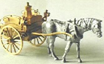 The N Scale Architect 96616 N Scale Shire Scenes Horse-Drawn Wagon w/Horse & Lamp Jewels - Kit (Etched Metal) -- Milk Cart