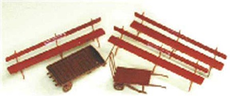 The N Scale Architect 96620 N Scale Three Seats, Wheel Barrow and Cart LNER - Etched-Brass Kit