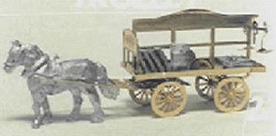 The N Scale Architect 96622 N Scale Shire Scenes Merchant's Wagon w/Sack Castings -- Peddler's Wagon