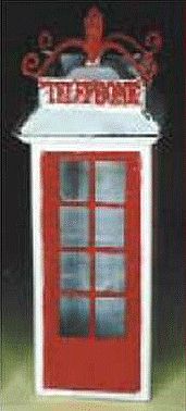 The N Scale Architect 96624 N Scale Shire Scenes Scenery Detail - Kit (Etched Metal) -- 1920s Telephone Kiosk pkg(2)