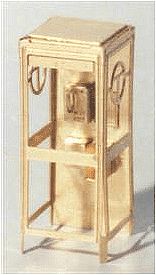 The N Scale Architect 96628 N Scale Shire Scenes Scenery Detail - Kit (Etched Metal) -- Triangular Telephone Booth w/Interior pkg(2)