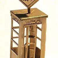 The N Scale Architect 96634 N Scale United States Telephone Booth -- Etched-Metal Kit