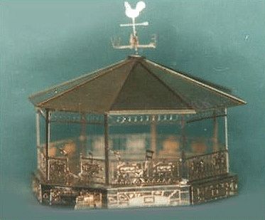 The N Scale Architect 96651 N Scale Shire Scenes Scenery Detail - Kit (Etched Metal) -- Gazebo/Band Stand w/Stands & Chairs
