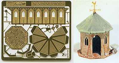 The N Scale Architect 96659 N Scale Shire Scenes Scenery Detail - Kit (Etched Metal) -- Garden Shed/Cottage