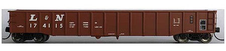 Trainworx 2520902 N Scale Thrall 52' 6" Steel Gondola - Ready to Run -- Louisville & Nashville 2 (Boxcar Red, white)