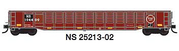 Trainworx 2521302 N Scale 52'6" Corrugated Gondola - Ready to Run -- Norfolk Southern 2 (ex-MP, Boxcar Red, Restenciled)