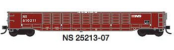 Trainworx 2521307 N Scale 52'6" Corrugated Gondola - Ready to Run -- Norfolk Southern 1 (ex-PC, Boxcar Red)