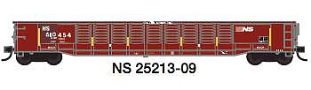 Trainworx 2521309 N Scale 52'6" Corrugated Gondola - Ready to Run -- Norfolk Southern 3 (ex-PC, Boxcar Red)