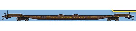 Trainworx 2840601 N Scale Mark IV Flexi-Van Flatcar - Ready to Run -- Illinois Central 1 (brown, yellow)