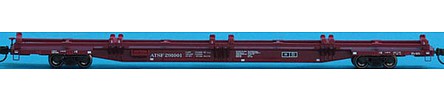 Trainworx 2842504 N Scale ATSF Class Ft-65 Flexi-Van Container Flatcar - Ready to Run -- Santa Fe #1 (Boxcar Red)