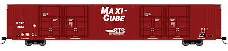 Trainworx 287801 N Scale Thrall 86' Hi-Cube Quad-Door Auto Parts Boxcar - Ready to Run -- Washington Central #8613 (red, Maxi-Cube STS Lettering)