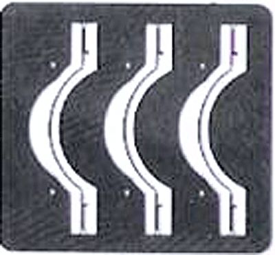 Trainworx 305 N Scale EMD Diesel Rear Fan Curved Grab Iron w/Bolt Details - Kit (Etched Metal) -- Parts for 3 Locomotives