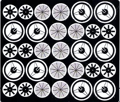 Trainworx 310 N Scale EMD Diesel Dash 2-Style Fans - Kit (Etched Metal) -- Includes 8 & 10 Blade Fans - 5 Screens Each for Kato & Atlas Units