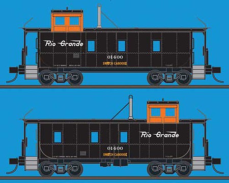 Trainworx 3140100 N Scale Steel Cupola Caboose - Ready to Run -- Denver & Rio Grande Western 01400 (black, orange, Salt Lake Switch)