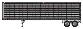 Trainworx 402991 N Scale 40' Corrugated Van Trailer - Assembled -- Painted, Unlettered (silver)