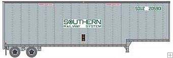 Trainworx 4033504 N Scale 40' Hi-Cube Drop-Frame Van Semi Trailer - Assembled -- Southern Railway SOUZ #205901 (gray, white, green Lettering)