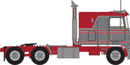 Trainworx 41051 N Scale 1970s Kenworth K100 Salem Tractor w/VIT Flat-Top Sleeper Cab - Assembled -- Red, Gray