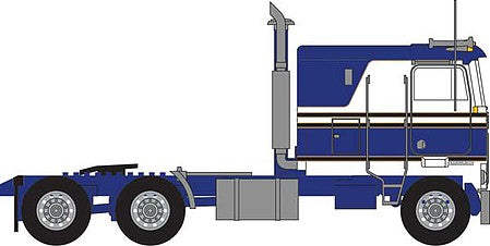 Trainworx 41052 N Scale 1970s Kenworth K100 Salem Tractor w/VIT Flat-Top Sleeper Cab - Assembled -- Blue, White