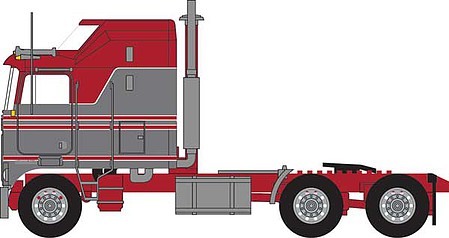 Trainworx 41061 N Scale 1970s Kenworth K100 Salem Tractor w/Aerodyne Sleeper Cab - Assembled -- Red, Gray