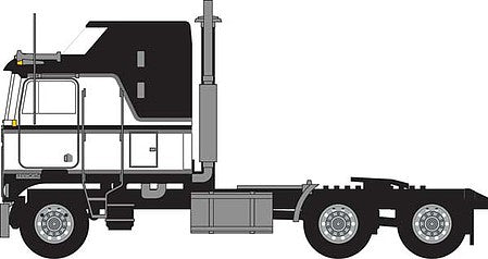 Trainworx 41065 N Scale 1970s Kenworth K100 Potomac Tractor w/Aerodyne Sleeper Cab - Assembled -- Black, White