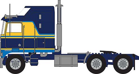 Trainworx 41066 N Scale 1970s Kenworth K100 Potomac Tractor w/Aerodyne Sleeper Cab - Assembled -- Blue, Yellow